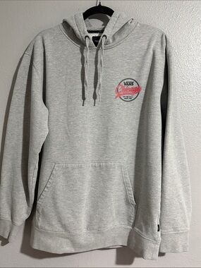 Vans Light Gray Hoodie with red Chicago Logo